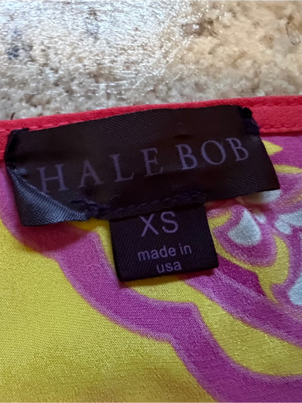 Hale Bob 100% silk Vibrant Paisley Yellow & Pink Dress - Picture 5 of 7